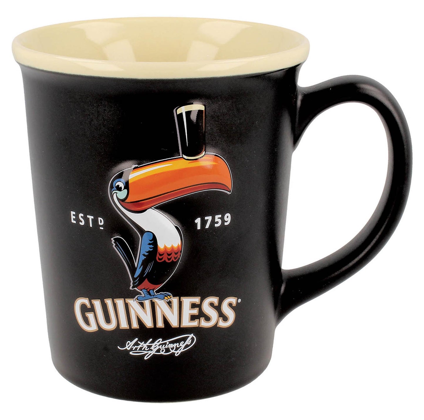 Guinness Large Toucan Embossed Black Mug