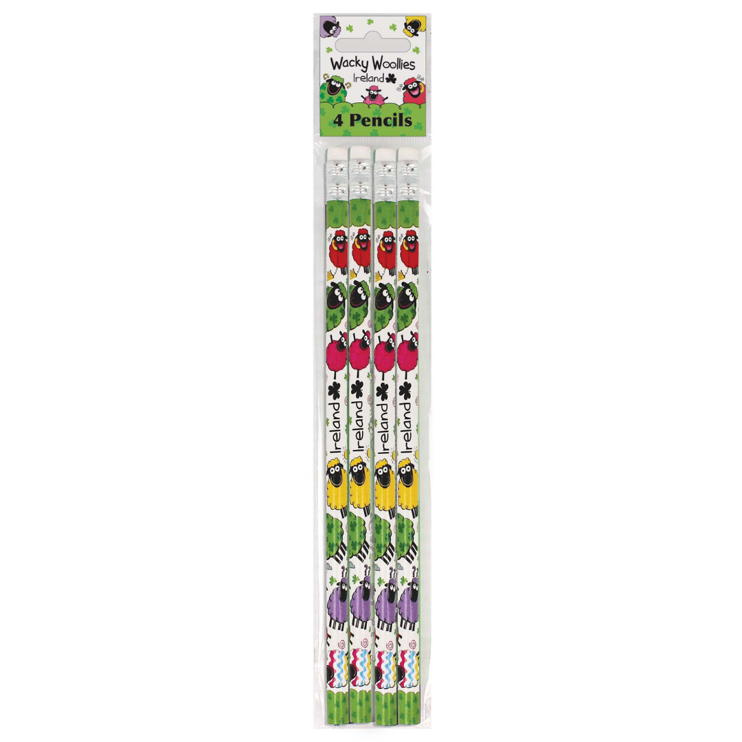 Wacky Woolies Pencils Pack of 4