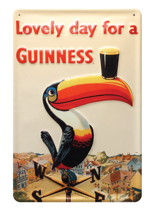 Metal Guinness Sign With Iconic Toucan
