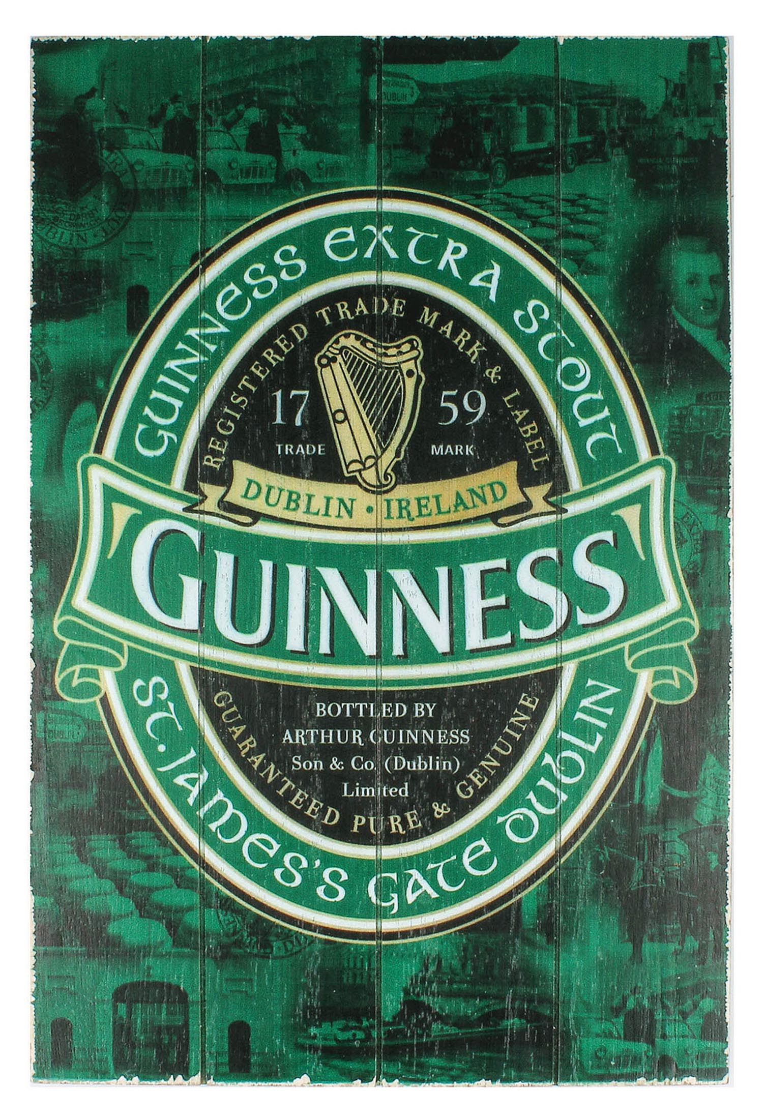 Guinness Ireland Label Wooden Signs