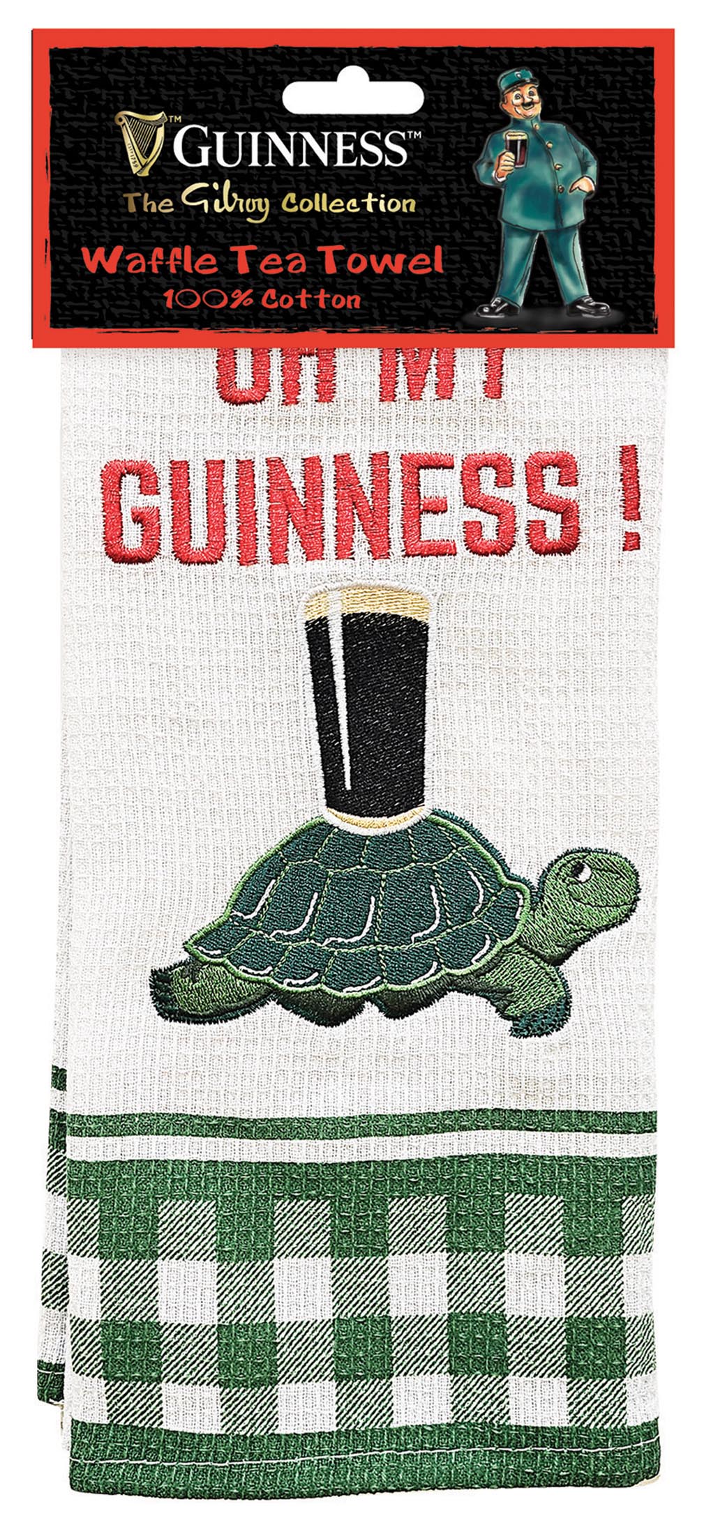 Guinness Waffle Tortoise Tea Towel 