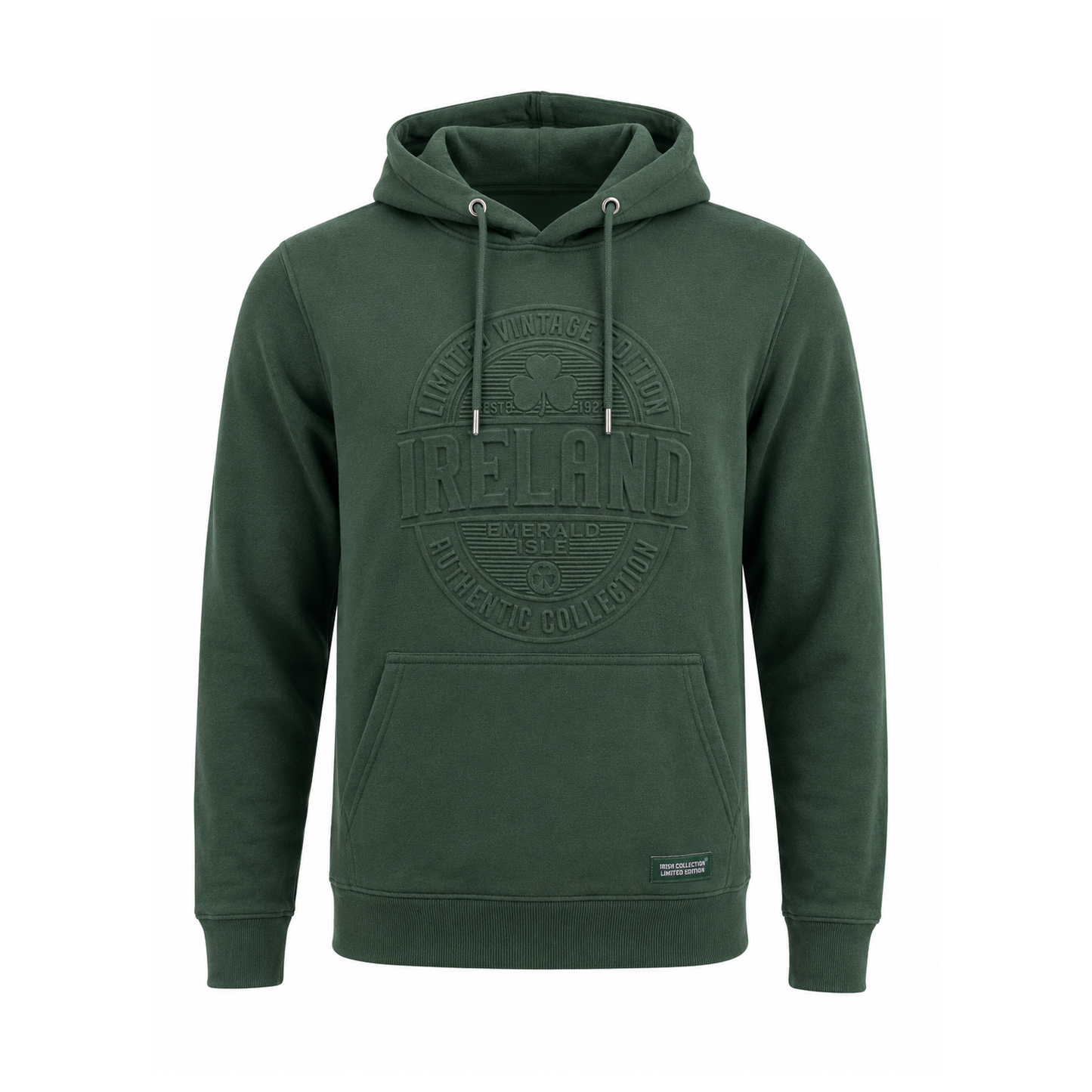 Ireland Limited Vintage Embossed Forest Green Unisex Hoodie