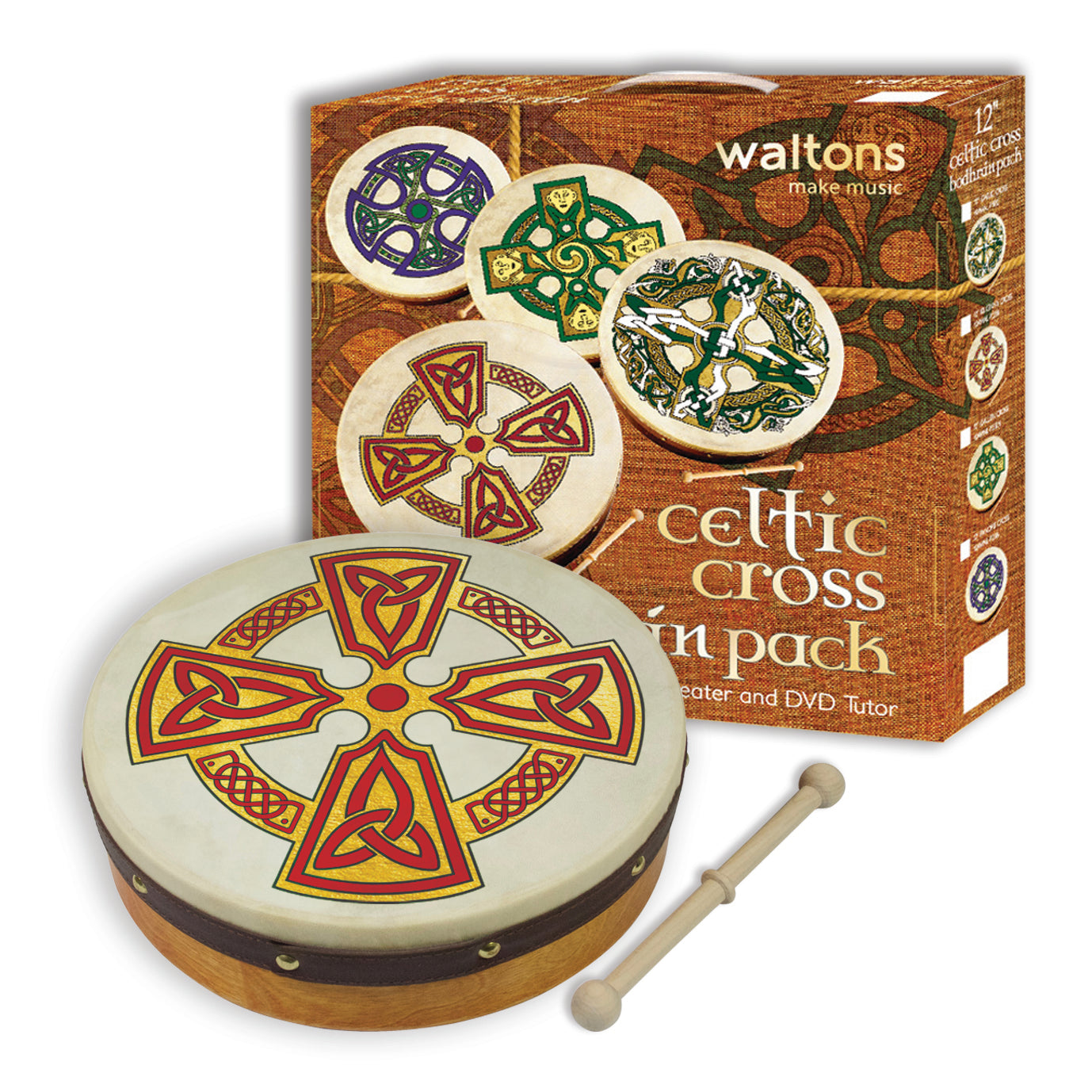 Waltons 12 Inch Kilkenny Cross Bodhrán 