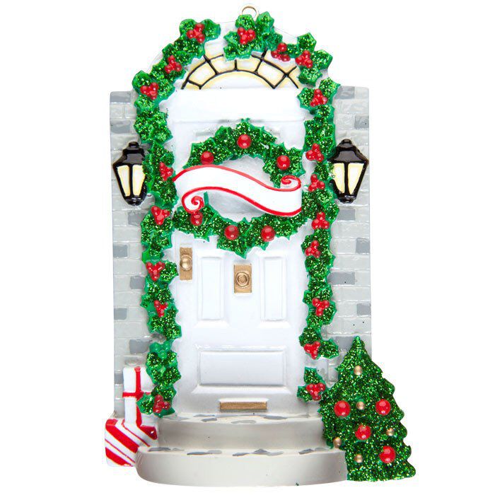 Festive Front Door Personalised Christmas Decoration