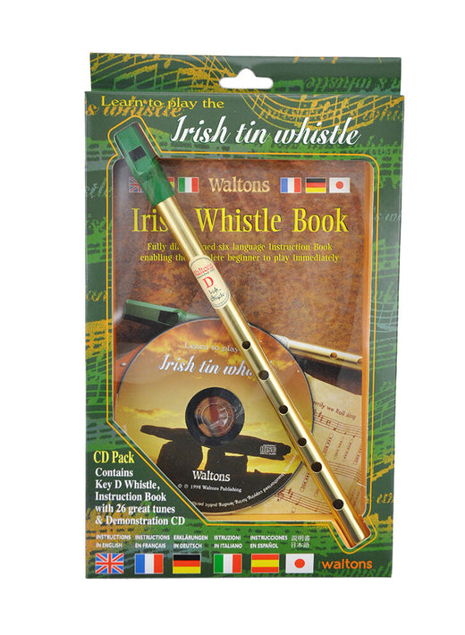 Walton's Irish Tin Whistle In D Book & Cd