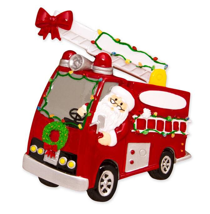 Christmas Parade Fire Truck Personalised Ornament