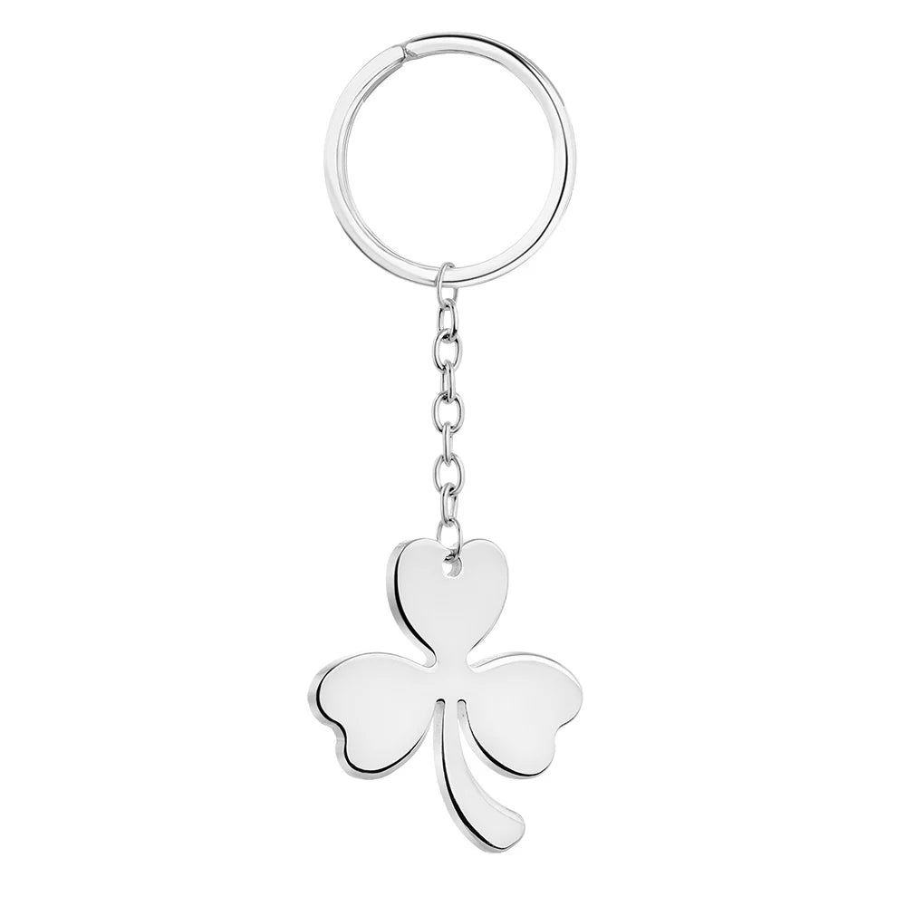 Silverplate Shamrock Keyring