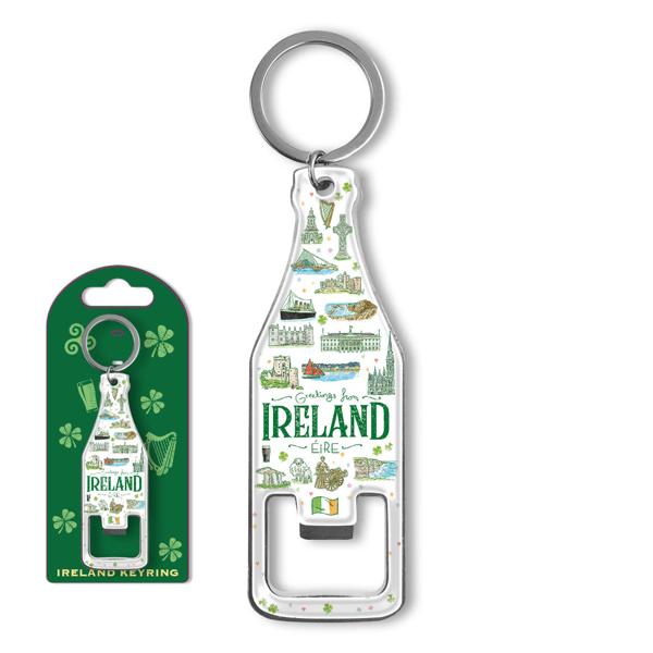 Ireland Bottle Opener Keychain