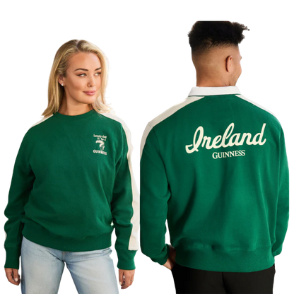 Unisex Guinness Toucan Sweatshirt Green and White
