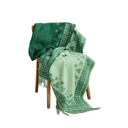 Aran Blanket With Celtic Swirl