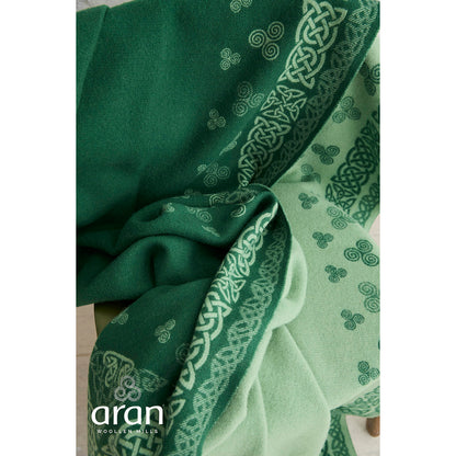 Aran Blanket With Celtic Swirl