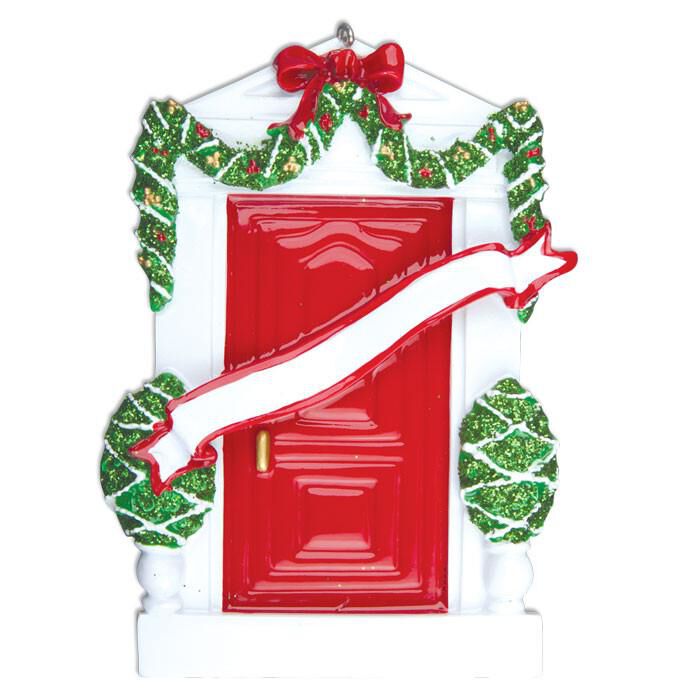 Red Front Door Personalised Christmas Decoration