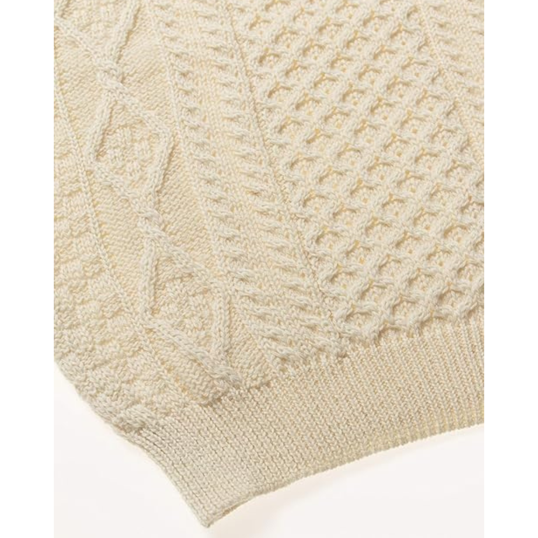 100% Merino Wool Crew Neck Sweater Natural