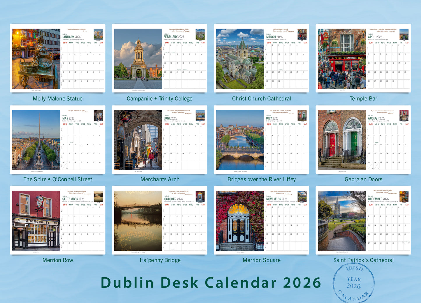 Dublin Desk Calendar