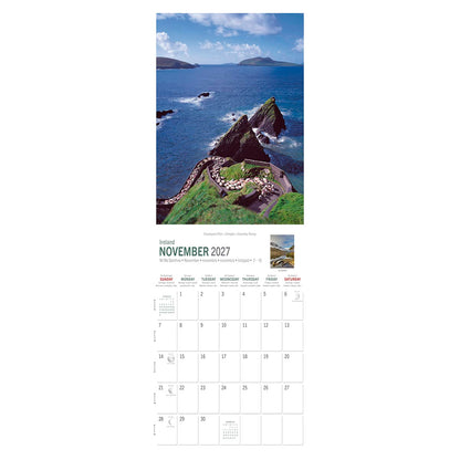 Dunquin Pier along County Kerry coast with dramatic rock formations and blue sea.