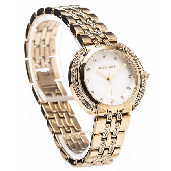 Gold Diamond Bezel Numera Ladies Watch