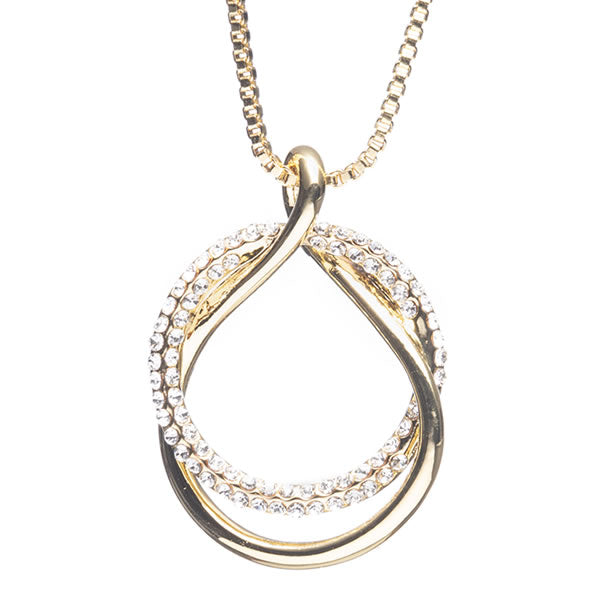 Gold Diamond Loop Pendant