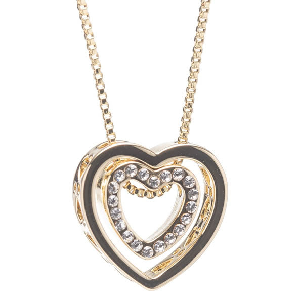 Gold Intertwined Heart Pendant
