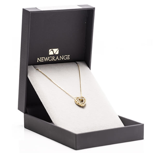 Gold Intertwined Heart Pendant 