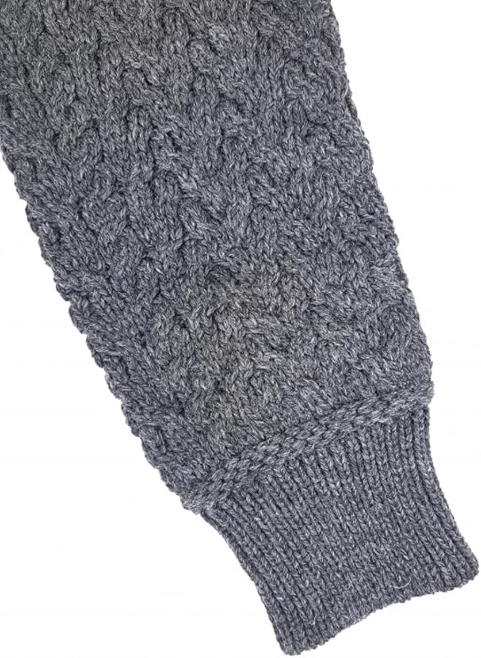 Unisex 100% Merino Wool Jacquard Charcoal Sweater