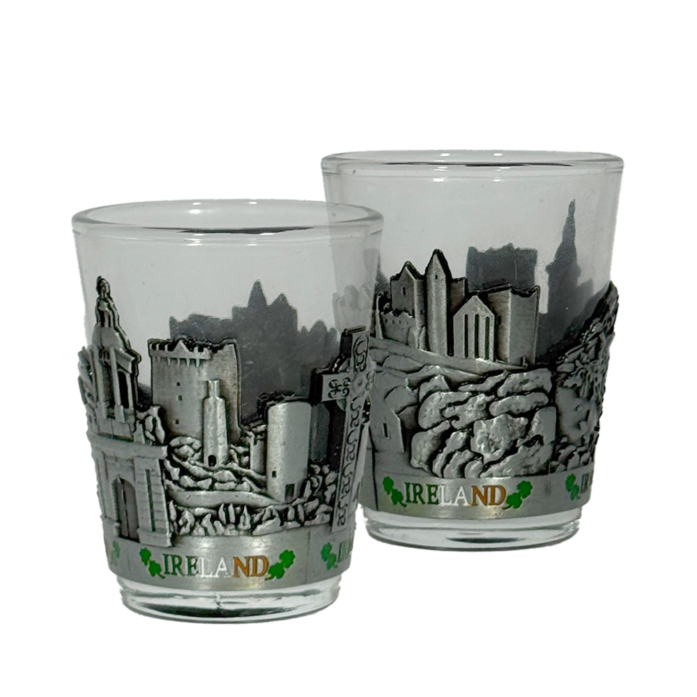 Ireland Metal & Glass Shot Glass 