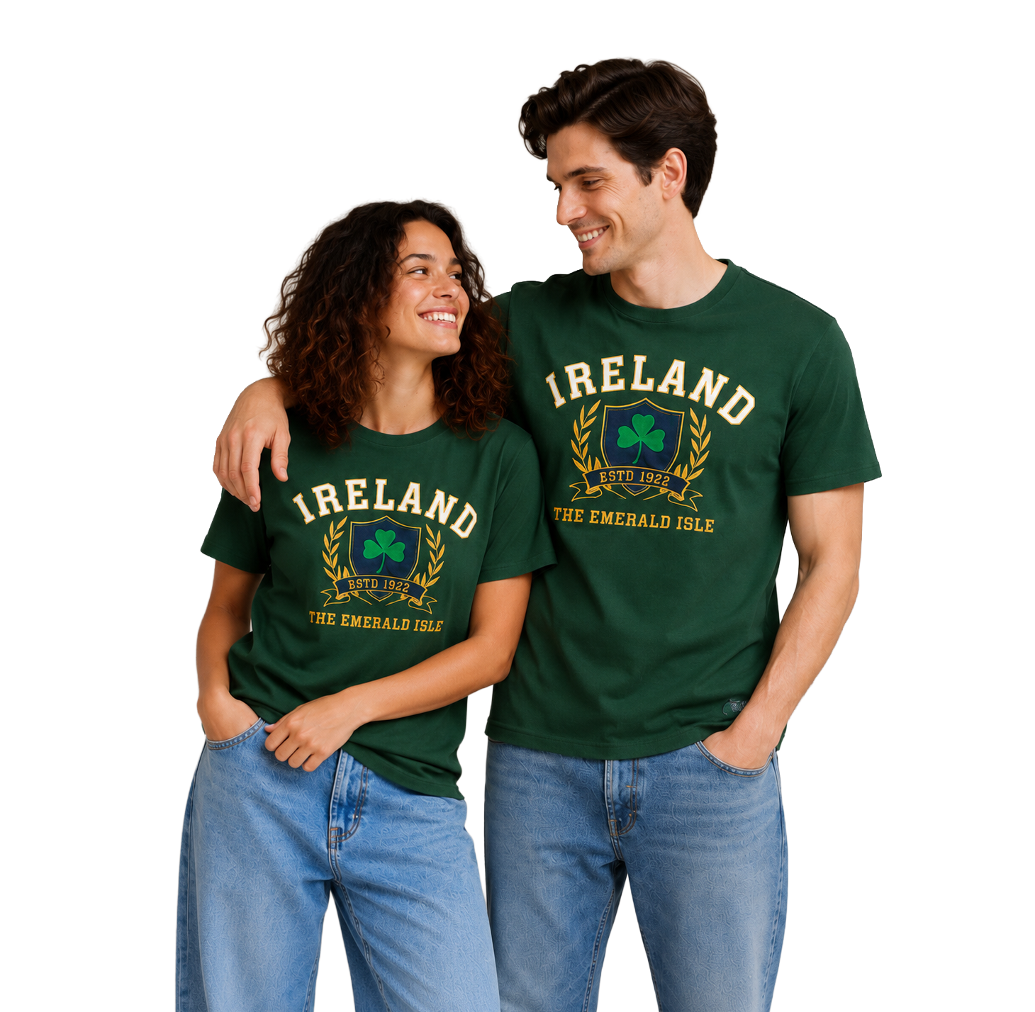 Ireland Celtic Lucky Forest Green Unisex T-Shirt 