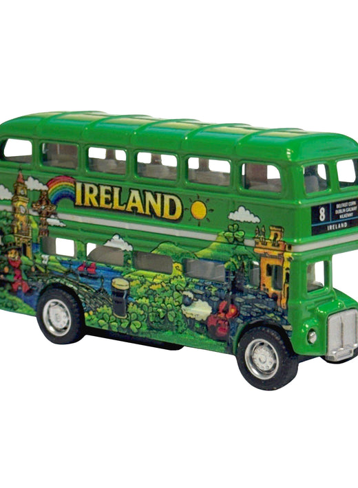 Deluxe Green Pull Back Bus Toy