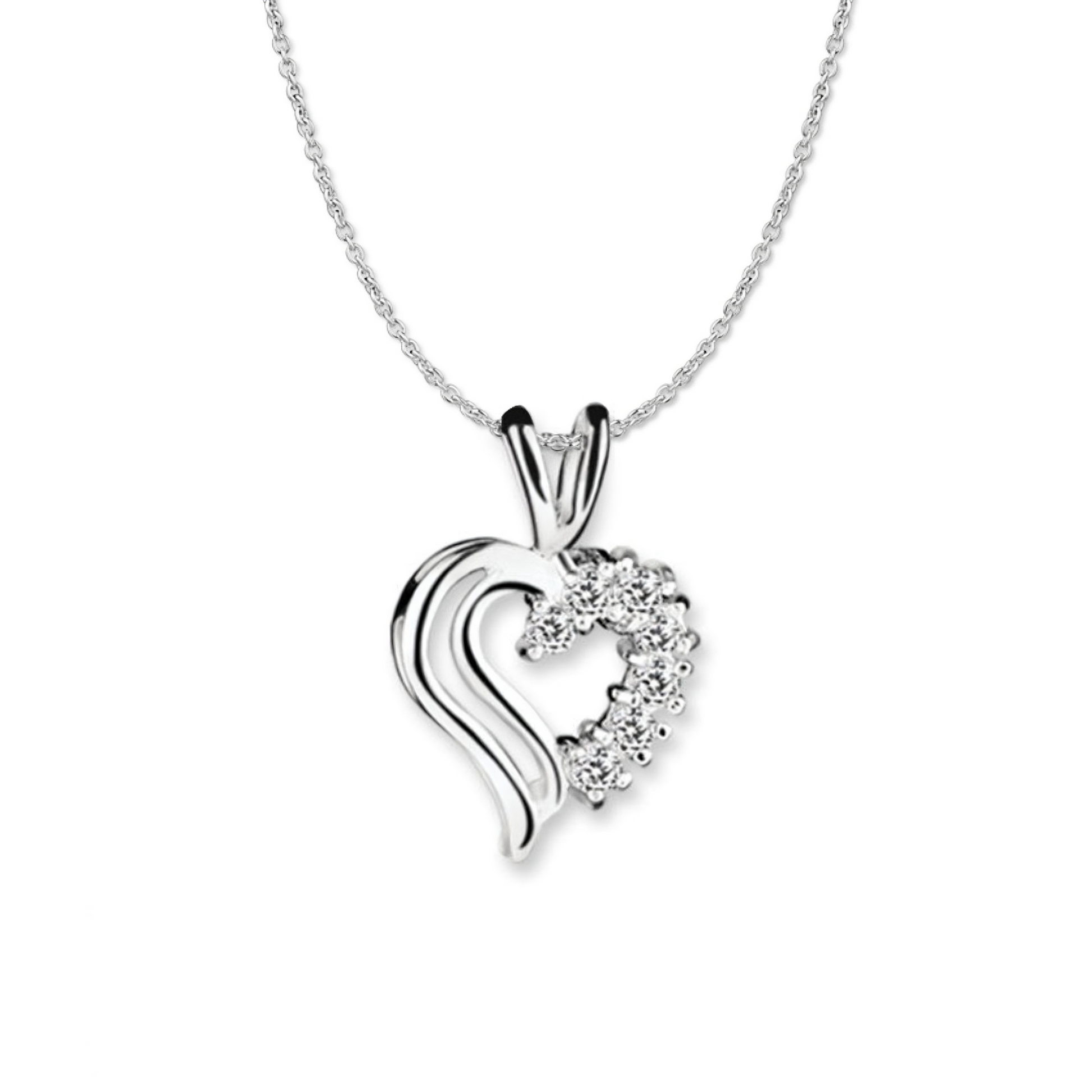 Newbridge Silverware Double Heart necklace Clear – Carrolls Irish