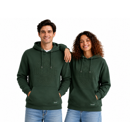 Ireland Limited Vintage Embossed Forest Green Unisex Hoodie