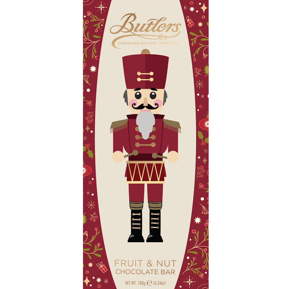 Butlers Christmas Nutcracker Fruit & Nut Chocolate Bar 180g
