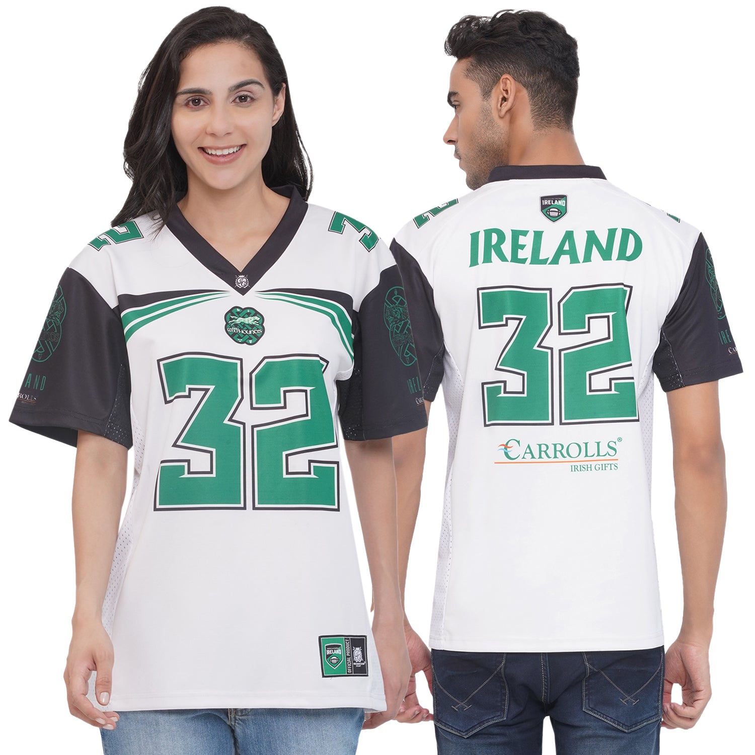 Ireland Official American Football White Jersey 