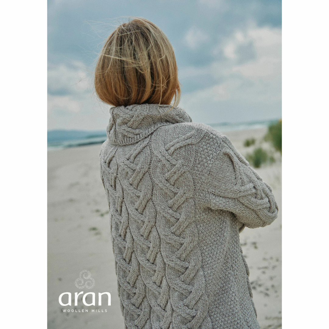Ladies Chunky Cable Aran Oatmeal Jumper