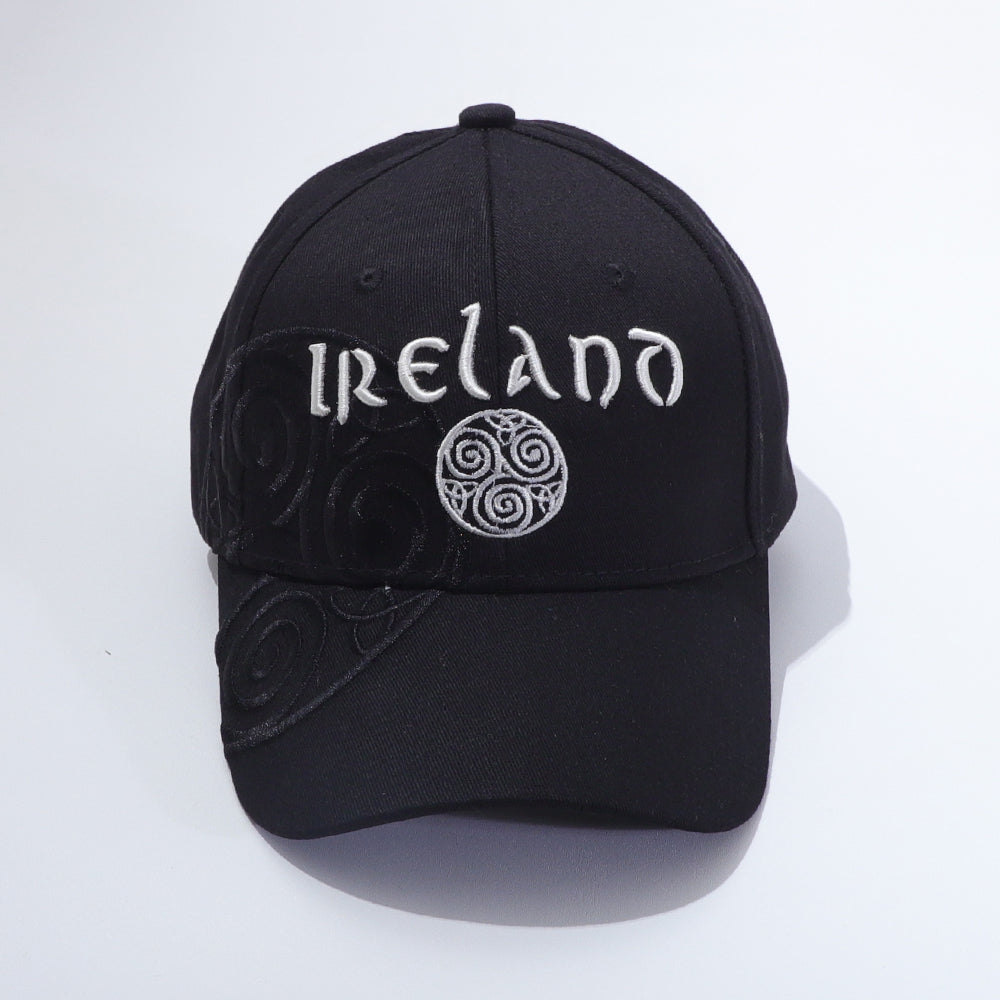 Mens Celtic Ireland Black Baseball Cap