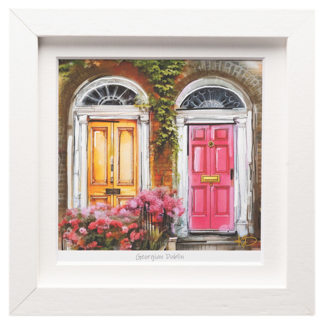 Georgian Dublin White Framed Print