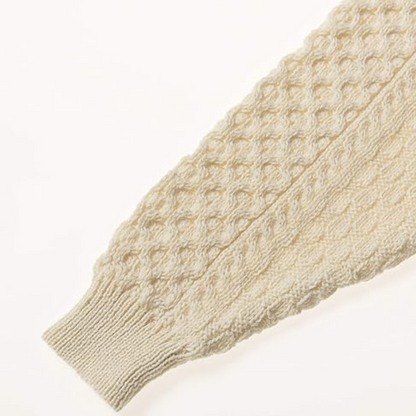 100% Merino Wool Crew Neck Sweater Natural