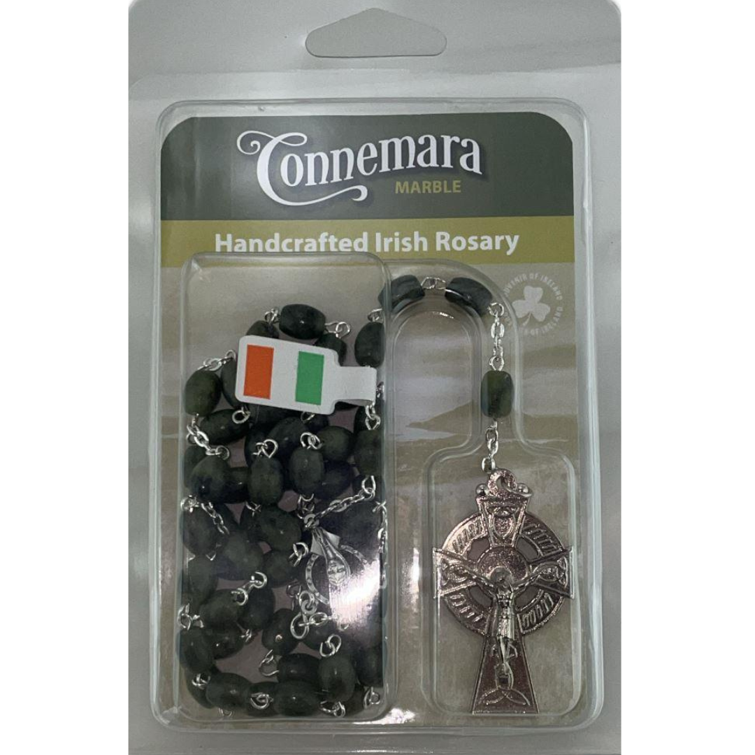 Connemara Marble Rosary In Hanging Pack