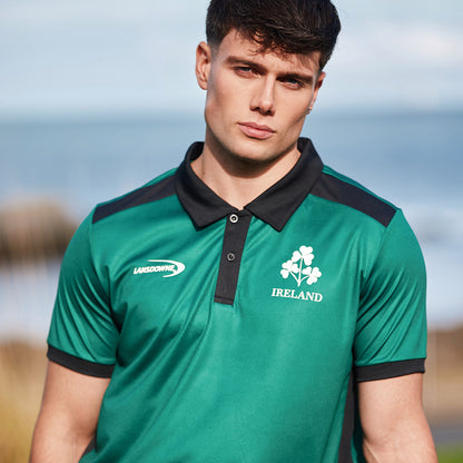 Ireland Green and Black Men’s Performance Polo Shirt