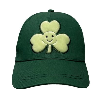 Power Green Plush Shamrock Embroidered Kids Baseball Cap