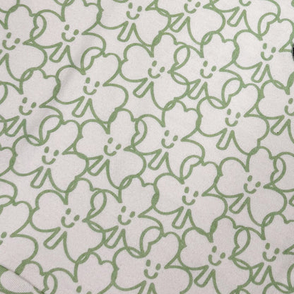 Shamrock White and Green All Over Print Kids Long Sleeve Dress