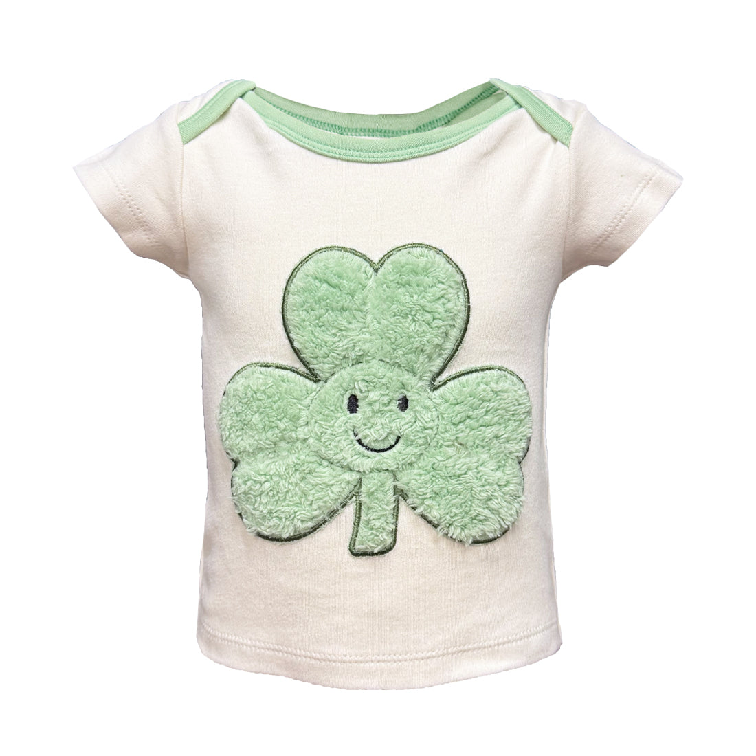 Shamrock Cream and Green Plush Baby T-Shirt