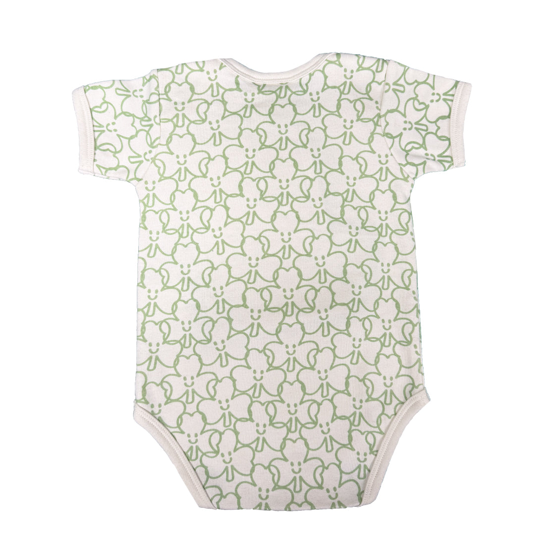 Shamrock Cream All Over Print Plush Baby Vest