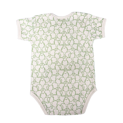 Shamrock Cream All Over Print Plush Baby Vest