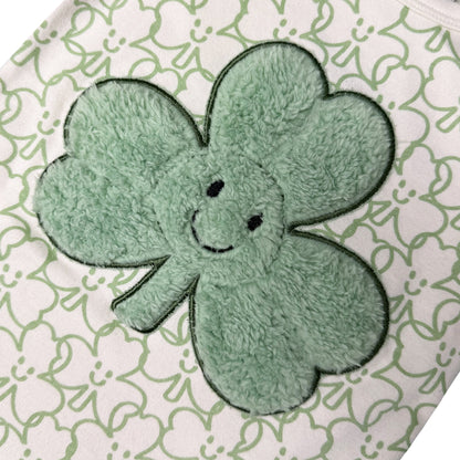 Shamrock Cream All Over Print Plush Baby Vest