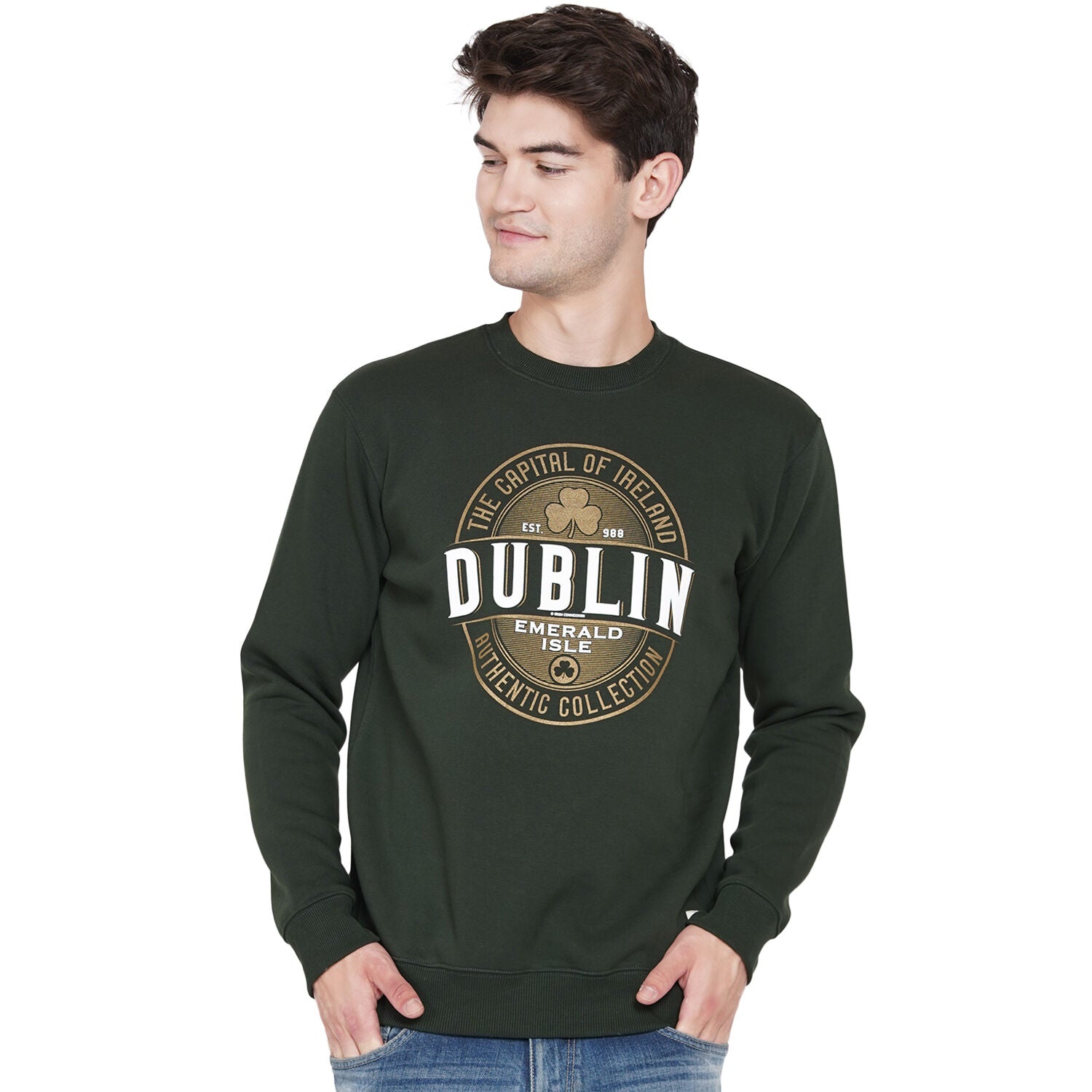 Unisex Capital Dublin Sweater Forest Green 
