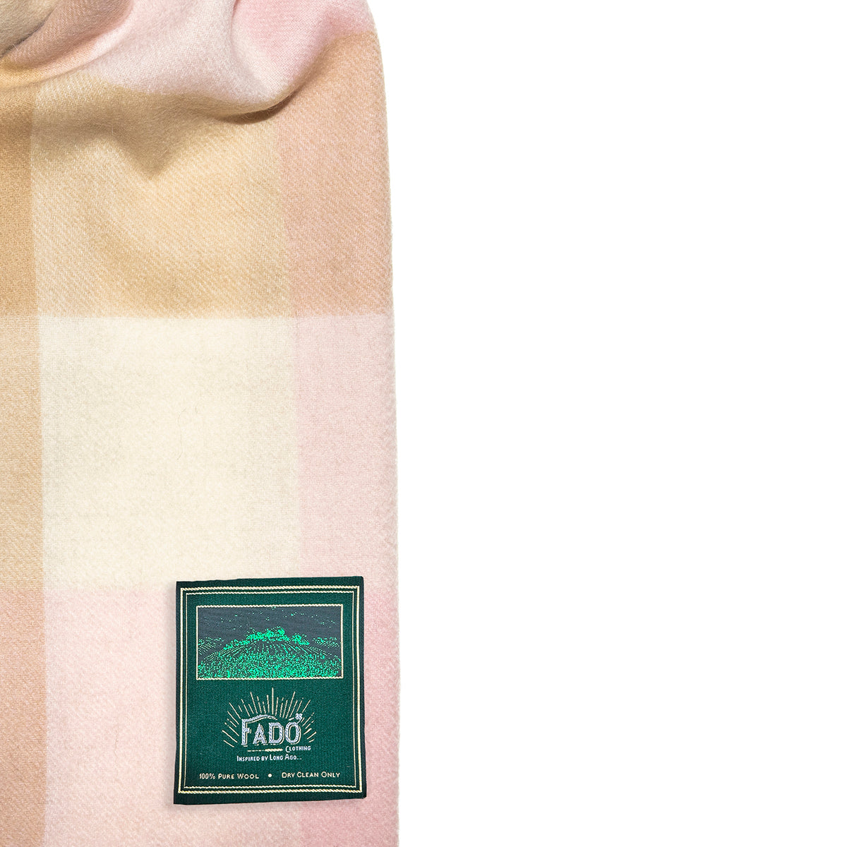 Brushed Woollen Scarf Camel Rose 
