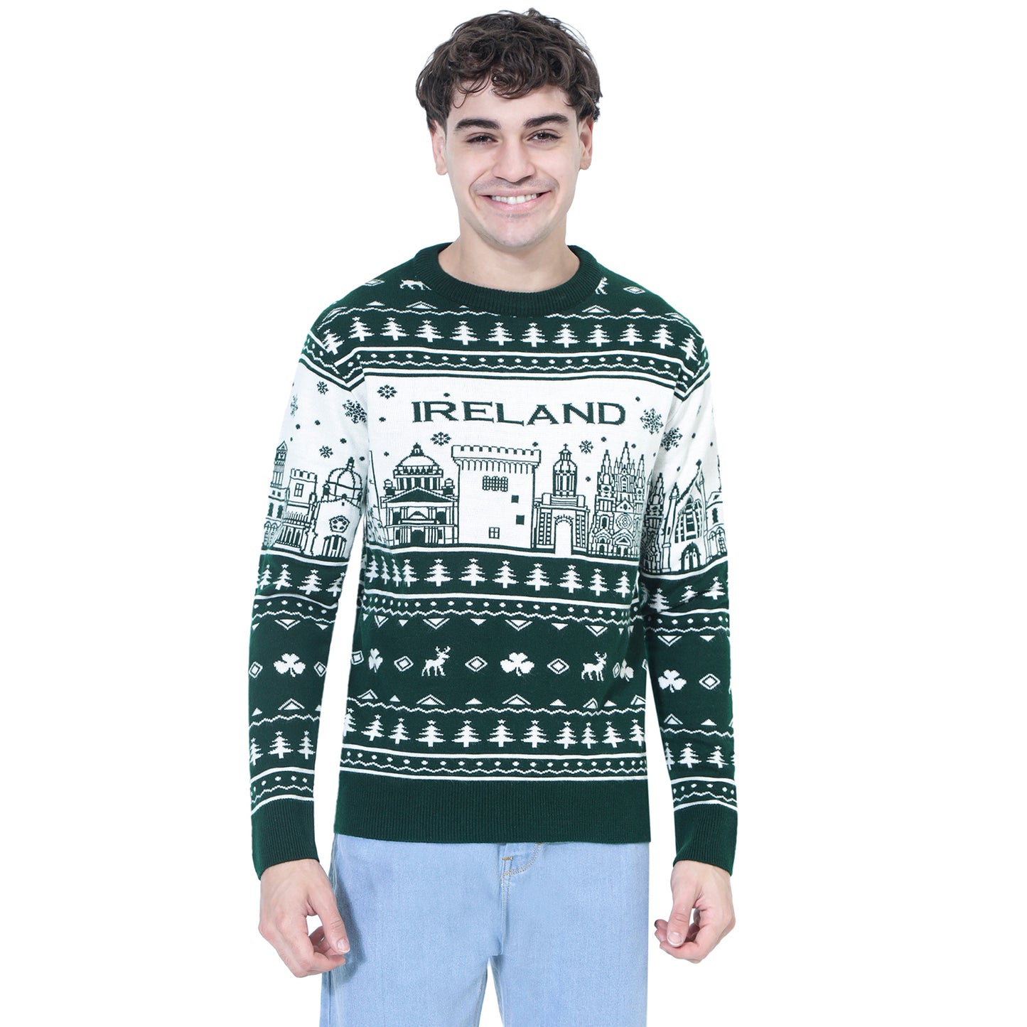 Green & Latte Christmas Jumper