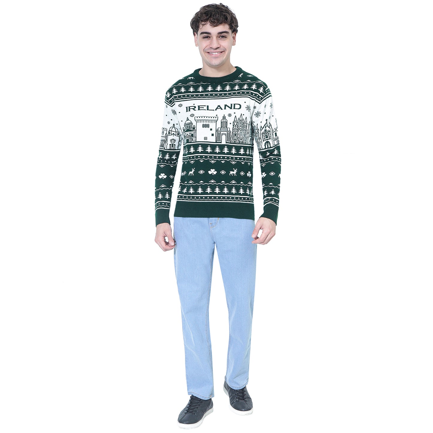 Green & Latte Christmas Jumper