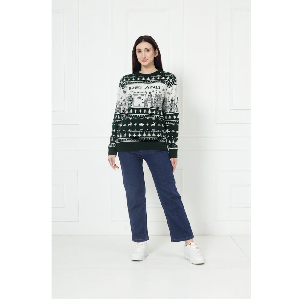 Green & Latte Christmas Jumper