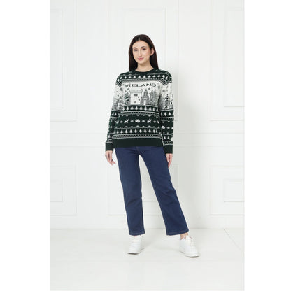 Green & Latte Christmas Jumper