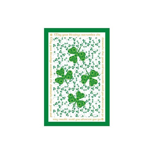 Celtic Blessing Shamrock Tea Towel